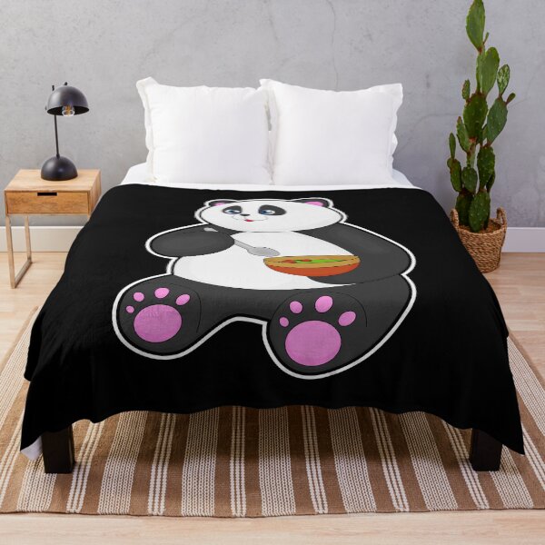 Item preview, Panda at Eating with Spoon & Bowl designed and sold by Snabdesign84.