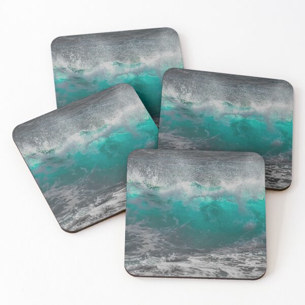 Item preview, Did someone say waves- black and white photo with a splash of blue designed and sold by ANikCreations.