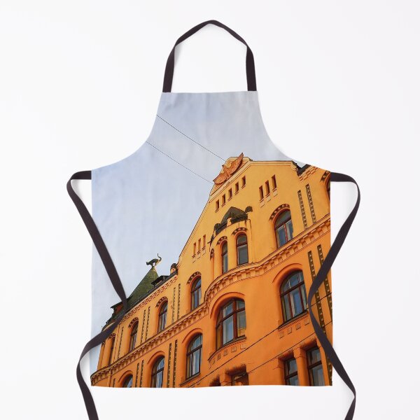 Item preview, Orange Building in Riga, Latvia designed and sold by Juba Moni Store.