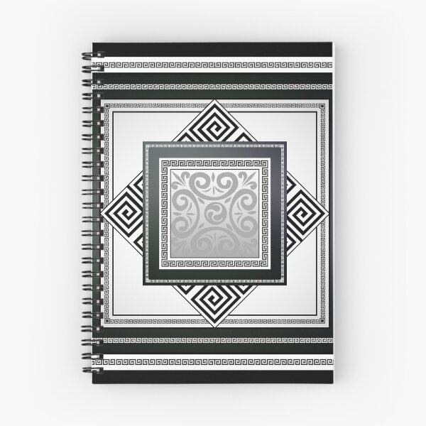 Item preview, Greek Key Black White Diamond designed and sold by Yiorgos Designs.