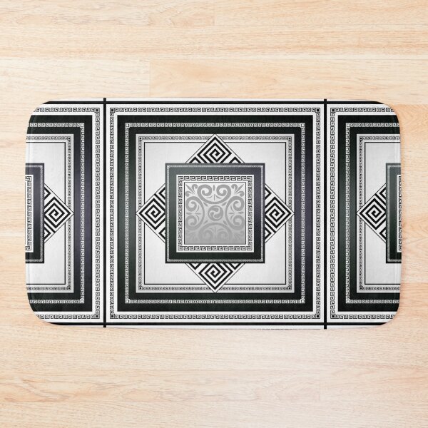 Item preview, Greek Key Black White Diamond designed and sold by Yiorgos Designs.