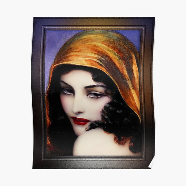 Gypsy by Polish Painter Wladyslaw Theodor Benda Classical Fine Art Xzendor7 Old Masters Reproductions Poster