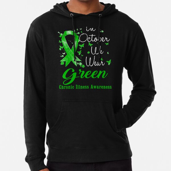 Item preview, In October We Wear Green Ribbon Chronic Illness Awareness designed and sold by largellie.