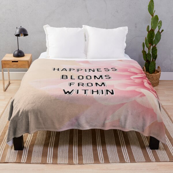 Item preview, Happiness Blooms from Within | Floral Life quotes designed and sold by deepgoa.