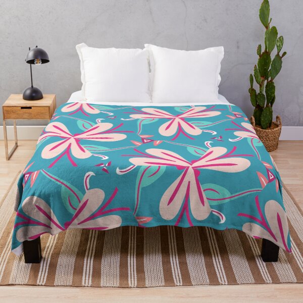 Item preview, Bright Teal, Hot Pink, and Blush Pink Swirly Geometric Pattern designed and sold by cozycaroline.