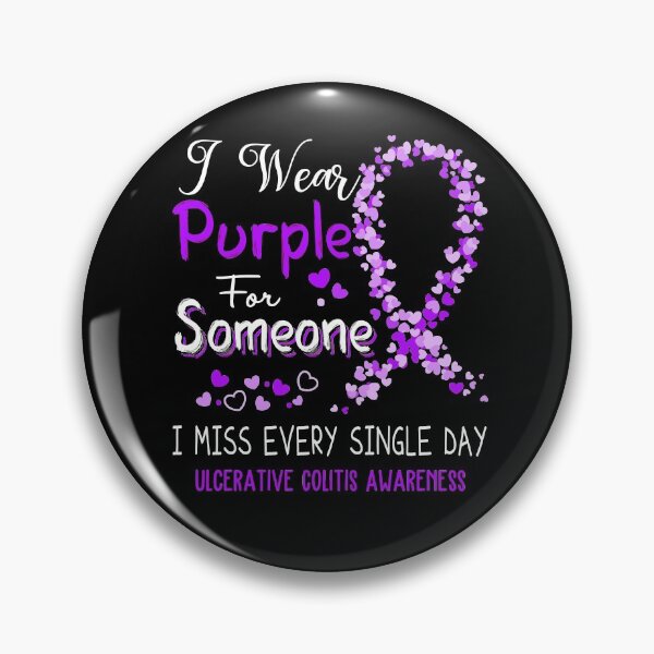 Item preview, I Wear Purple Ulcerative Colitis Awareness designed and sold by GennieShop.
