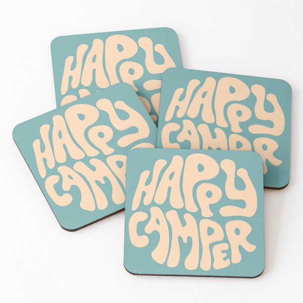 Item preview, Happy Camper Retro Design | Blue and Tan designed and sold by llevine2934.