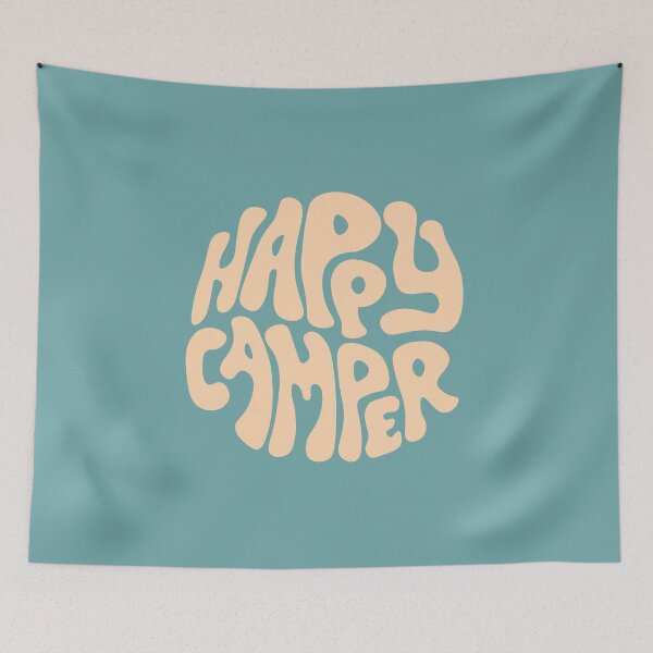 Item preview, Happy Camper Retro Design | Blue and Tan designed and sold by llevine2934.