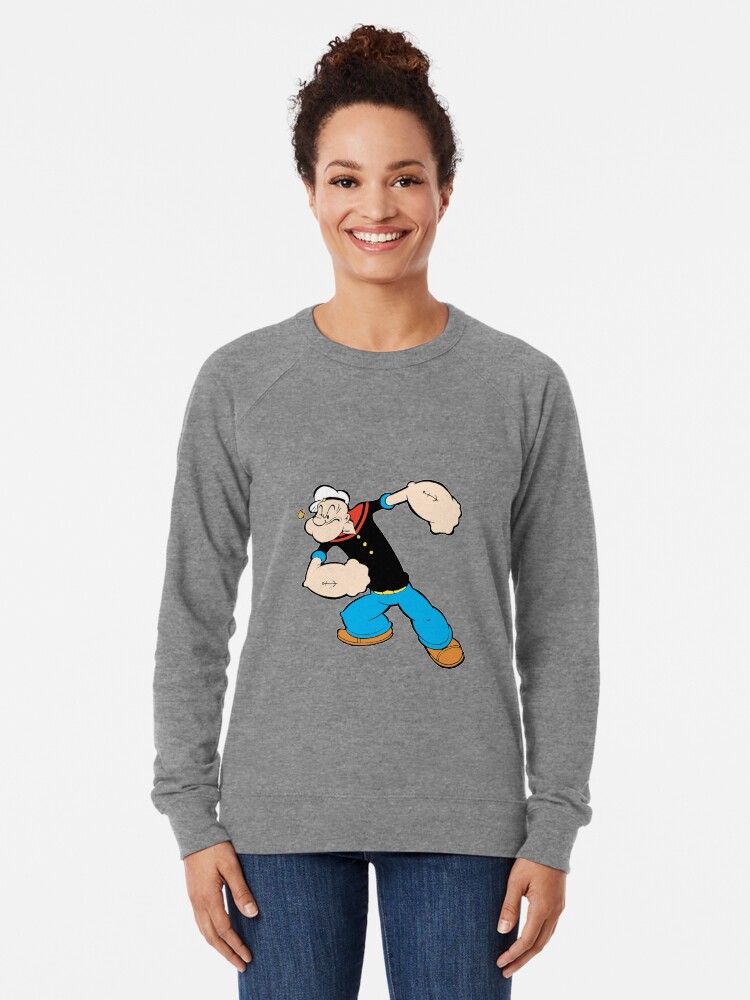 A winking strong popeye the sailor man Lightweight Sweatshirt