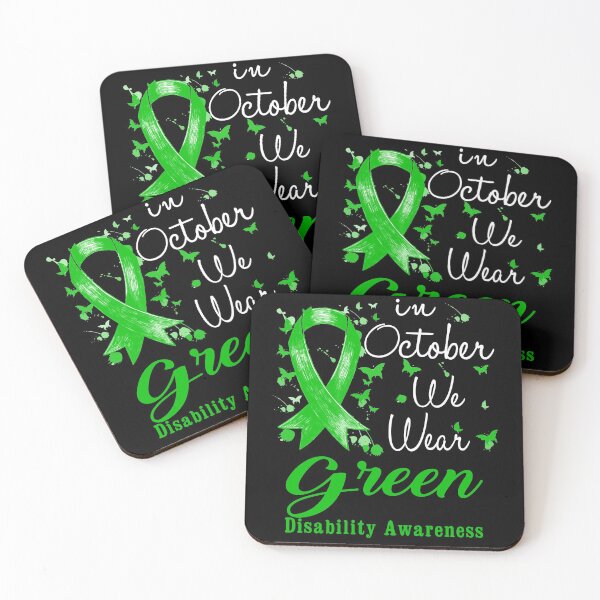 Item preview, In October We Wear Green Ribbon Disability Awareness designed and sold by largellie.