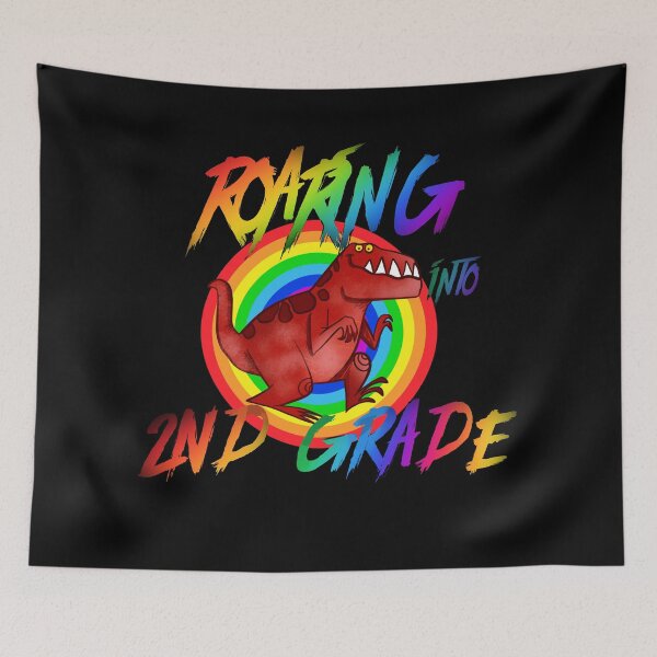 Item preview, Roaring into 2nd grade designed and sold by Cattigal.