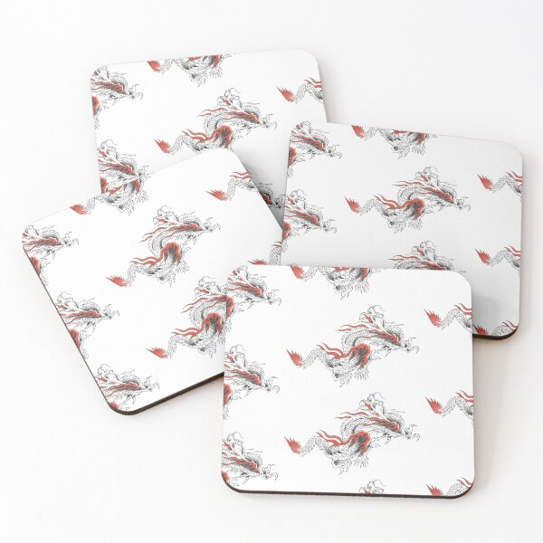 Item preview, JAPANESE dragon TATTOO red black custom art design designed and sold by 999shirts.