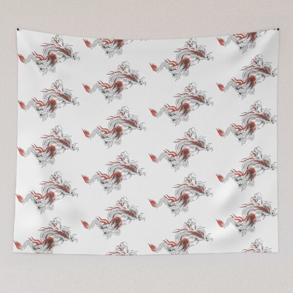 Item preview, JAPANESE dragon TATTOO red black custom art design designed and sold by 999shirts.