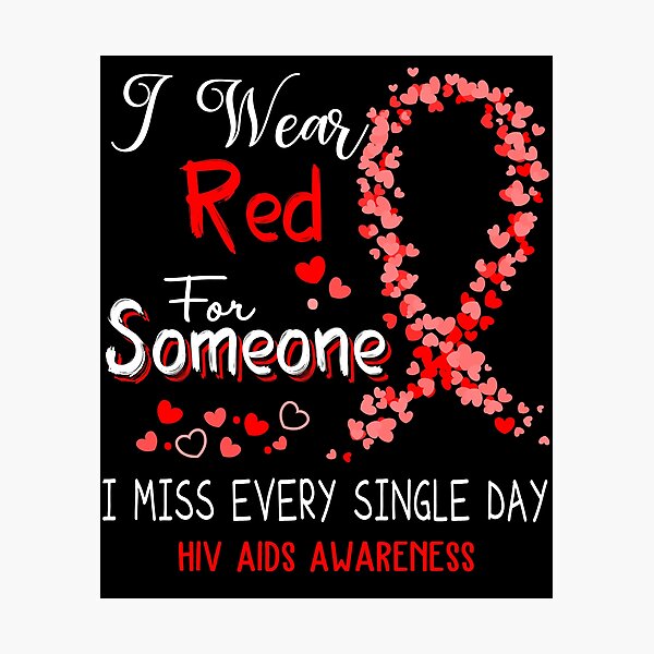 Item preview, I Wear Red Hiv Aids Awareness designed and sold by GennieShop.