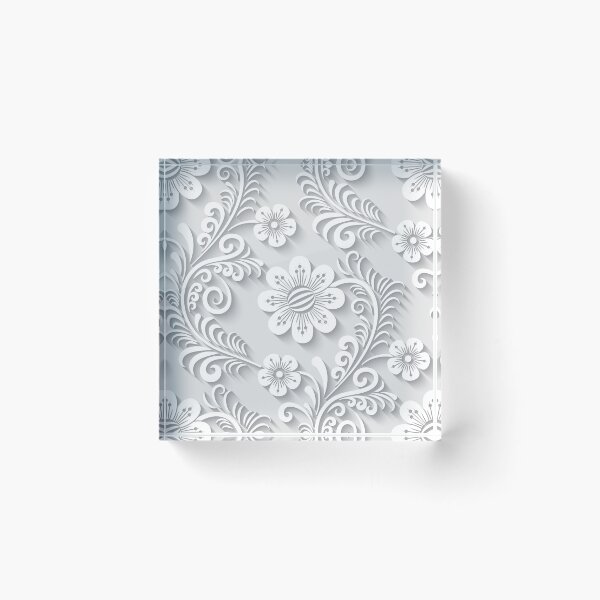 Item preview, 3d Floral White Ornament designed and sold by Ross-Sergey.