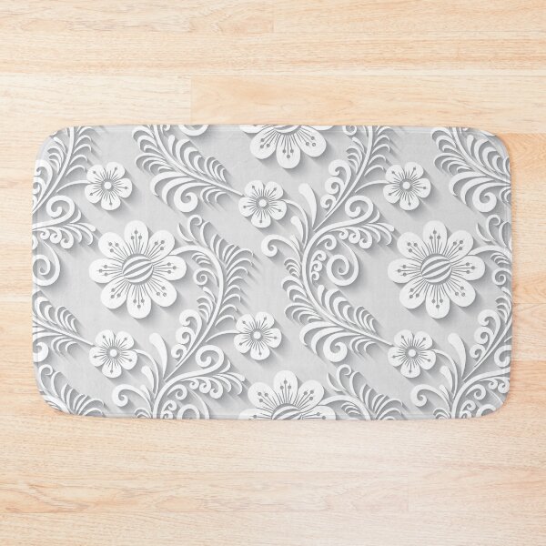 Item preview, 3d Floral White Ornament designed and sold by Ross-Sergey.