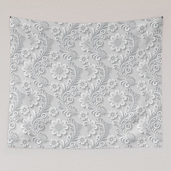 Item preview, 3d Floral White Ornament designed and sold by Ross-Sergey.