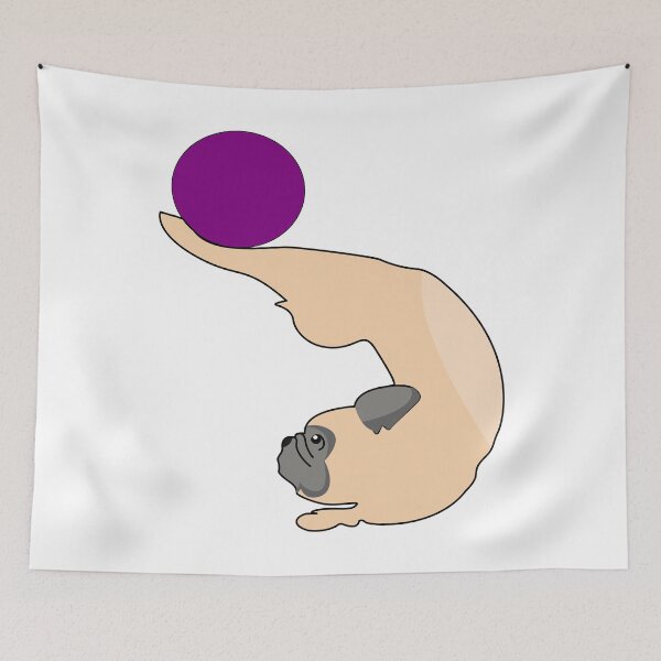 Item preview, Funny Pug Doing Yoga designed and sold by T2oodle.
