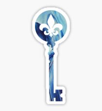 key - blue marble Sticker