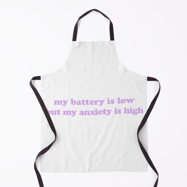 Item preview, My Battery Is Low But My Anxiety is High (Lavender) designed and sold by Candace Offman.