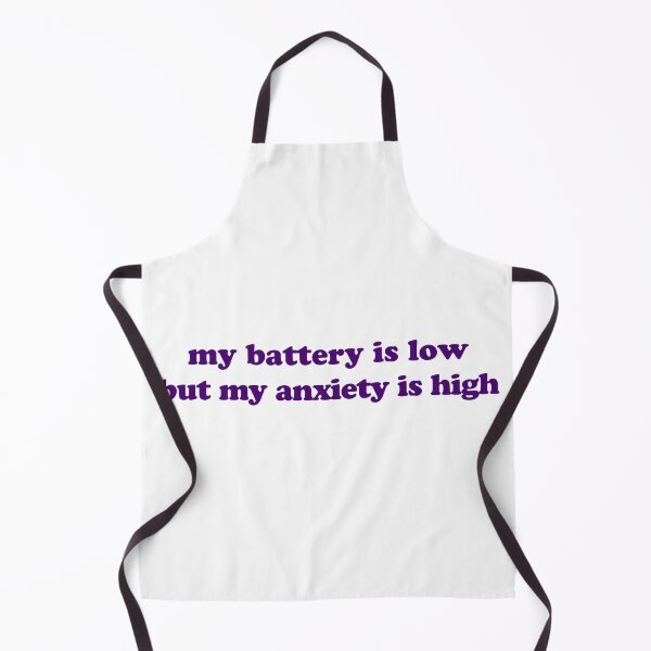 Item preview, My Battery Is Low But My Anxiety is High (Purple) designed and sold by Candace Offman.
