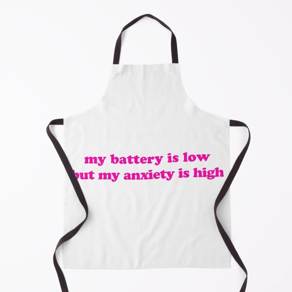 Item preview, My Battery Is Low But My Anxiety is High (Pink) designed and sold by Candace Offman.