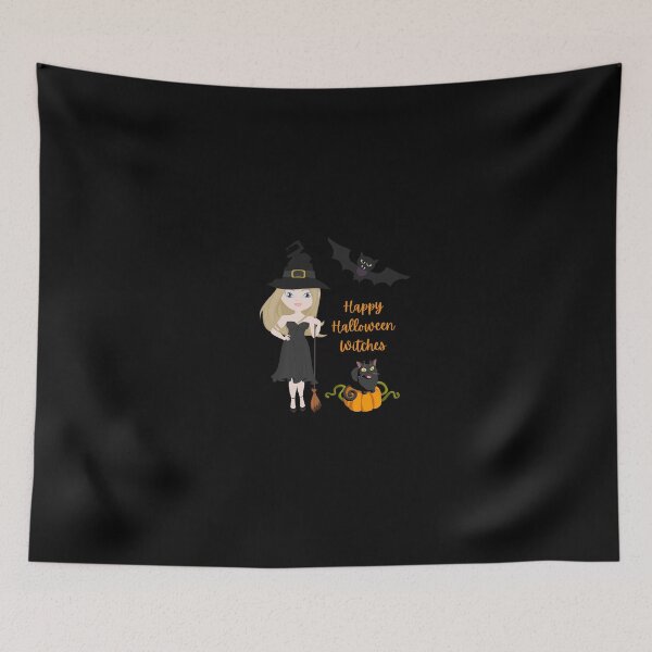 Item preview, Happy Halloween Witches designed and sold by WeTrieditatHome.