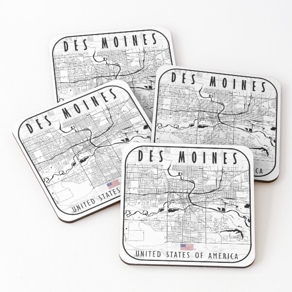 Item preview, DES MOINES MAP USA designed and sold by hatimelhag.