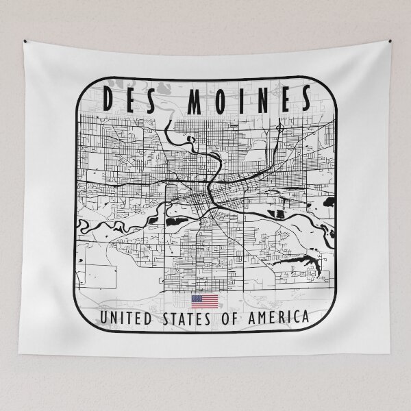 Item preview, DES MOINES MAP USA designed and sold by hatimelhag.