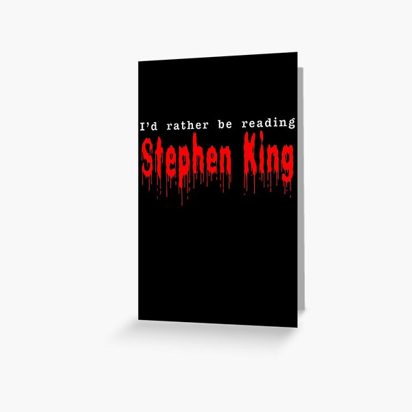 Vista previa del artículo con la obra «Prefiero estar leyendo Stephen King», diseñado y vendido por Bunnyno.