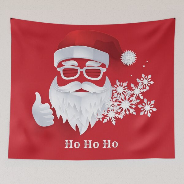Item preview, Red and White Papercut Cool Santa Claus designed and sold by HolidayBug.