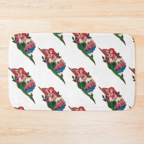 Item preview, MERMAID AND UNIONJACK FLAG old school tattoo colour design art designed and sold by 999shirts.