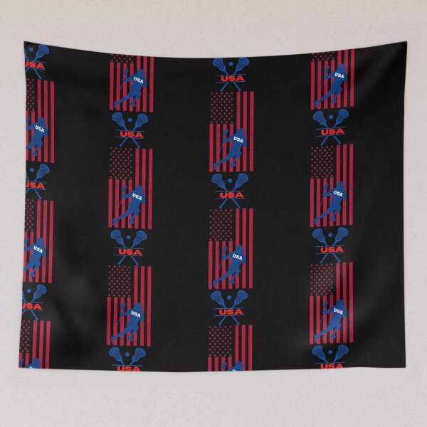 Item preview, Lacrosse Usa American Flag designed and sold by WoodburyLake.