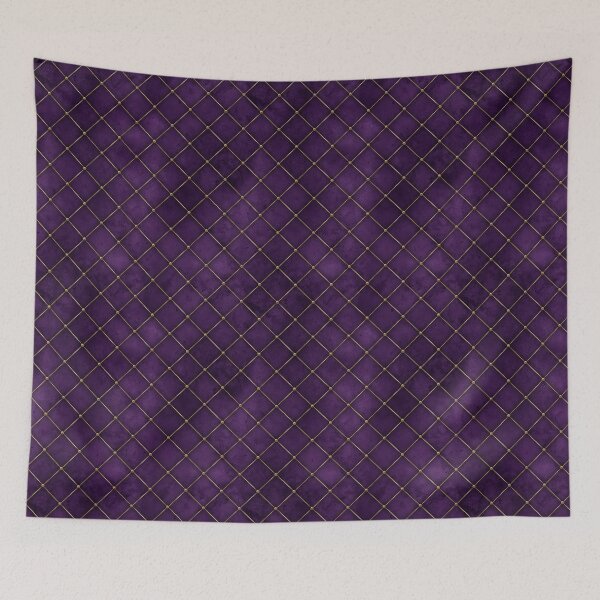Item preview, Bewitched Purple and Gold Square Pattern designed and sold by PrintinglyArt.
