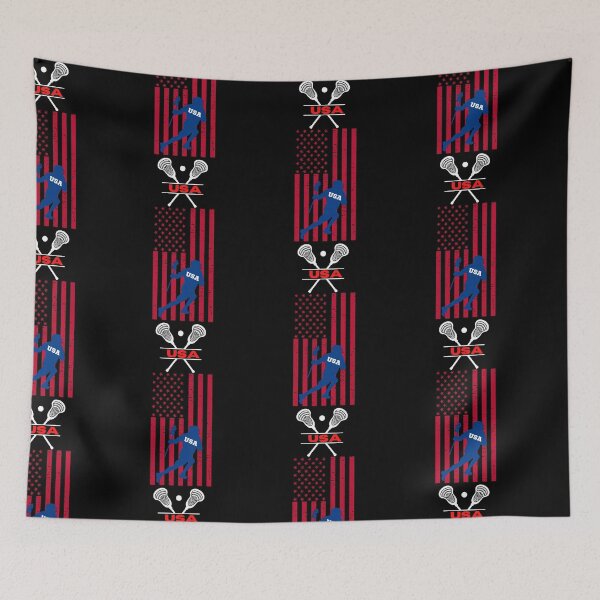 Item preview, Lacrosse Usa American Flag designed and sold by WoodburyLake.