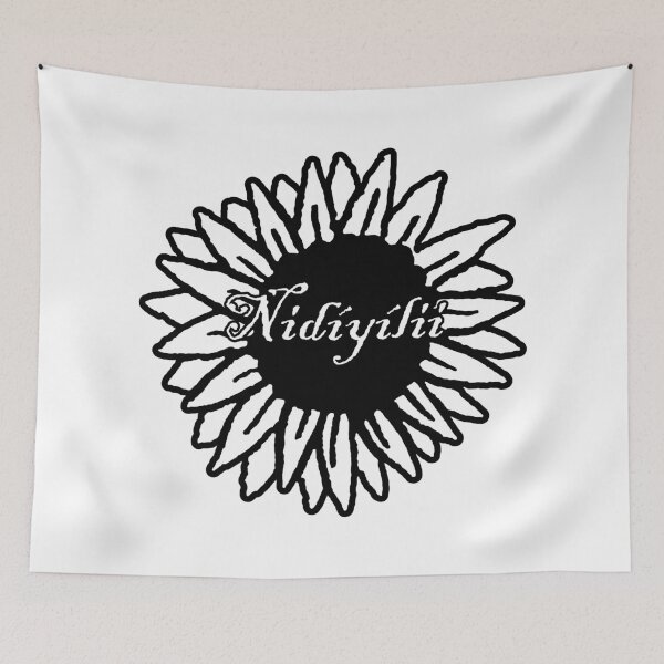 Item preview, Black and White Sunflower: Nidíyílii (Navajo for Sunflower) designed and sold by BReinbold.