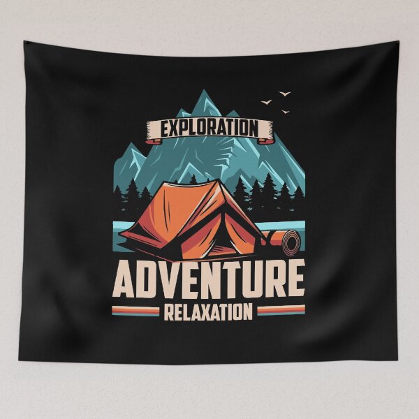 Aperçu de l'œuvre Exploration Aventure Détente Camping Randonnée créée et vendue par Dressed For  Duty.