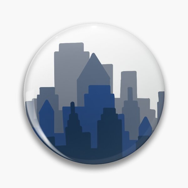 Item preview, Paisaje urbano Skyline Nighttime Azul Lluvioso designed and sold by Mghoward19.