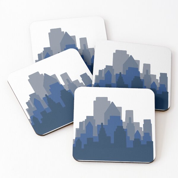 Item preview, Cityscape Skyline Nighttime Blue Rainy designed and sold by Mghoward19.