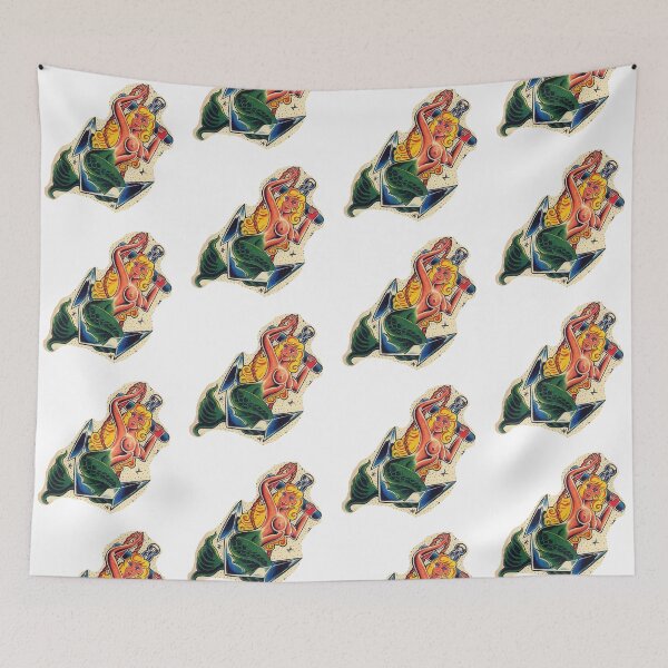 Item preview, MERMAID ANCHOR TATTOO sailor flash pinup design  designed and sold by 999shirts.