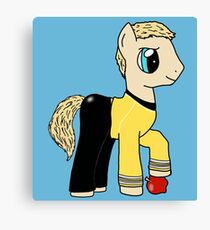 James T Kirk - Pony of the Starship Enterprise Canvas Print