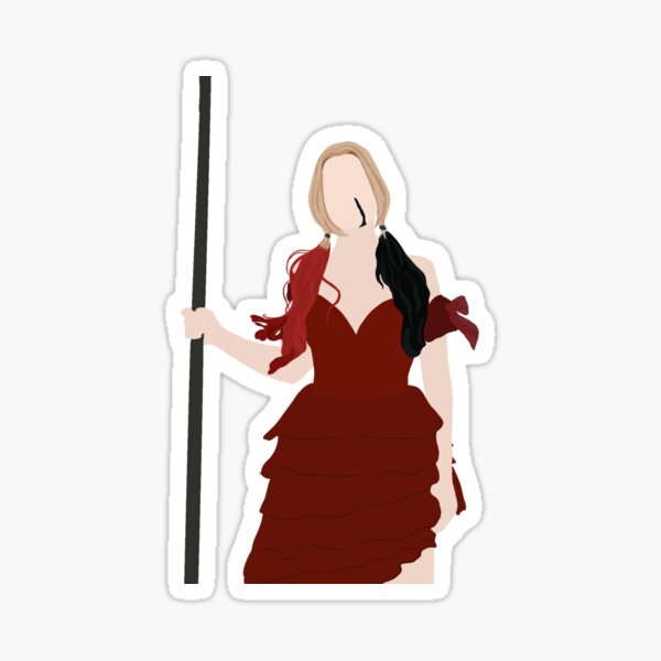 Red dress H.Q. Sticker