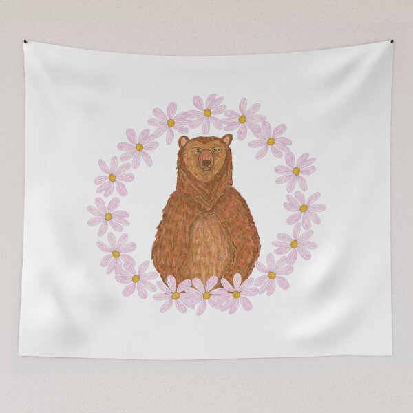 Item preview, Woodland Bear with Daisies designed and sold by DeLislesRT.