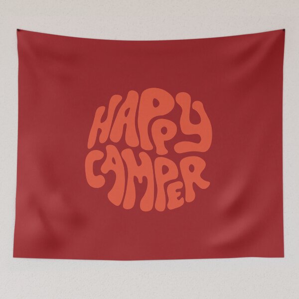 Item preview, Happy Camper Retro Design | Red and Orange designed and sold by llevine2934.