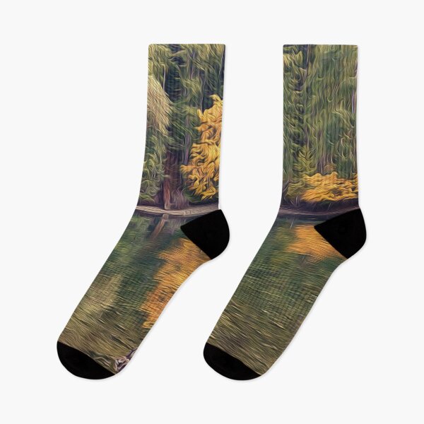 Item preview, Calm Reflective Lake and Evergreen Trees designed and sold by ACC .