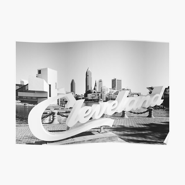 CLEVELAND Ohio Skyline Poster