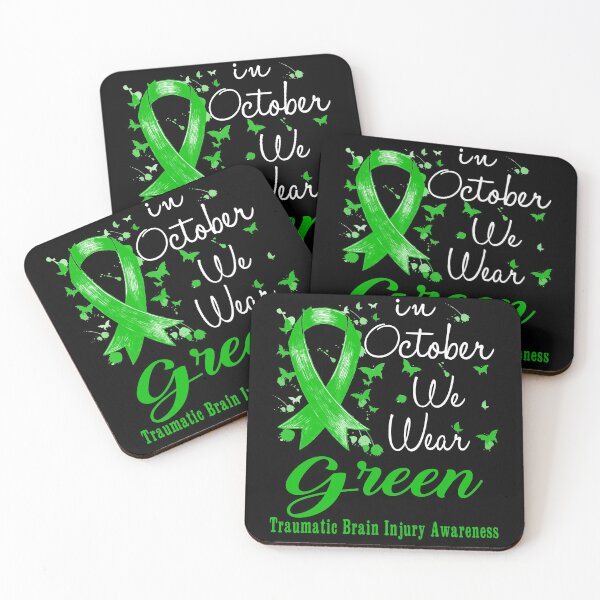 Item preview, In October We Wear Green Ribbon Traumatic Brain Injury Awareness designed and sold by largellie.