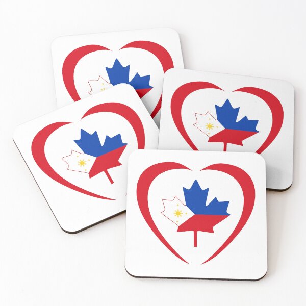 Item preview, Filipino Canadian Multinational Patriot Flag Series (Heart) designed and sold by Carbon-Fibre Media.