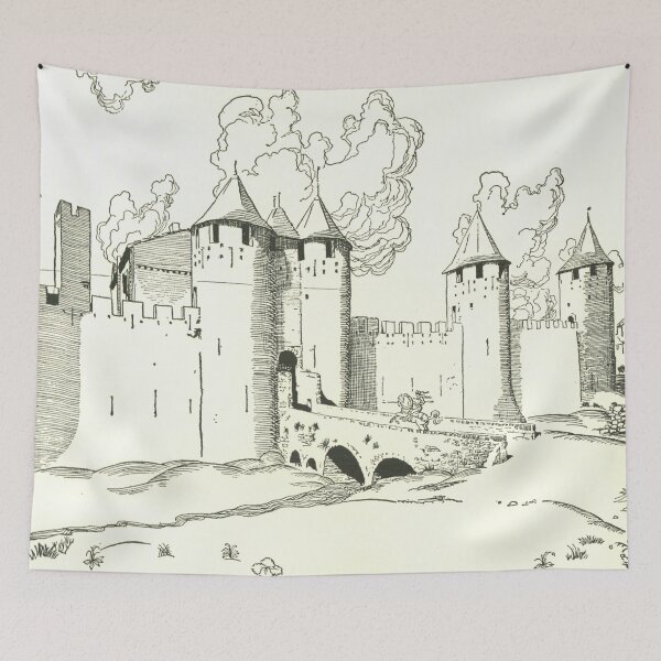 Item preview, Fairytale Castle Line Drawing designed and sold by elevens.