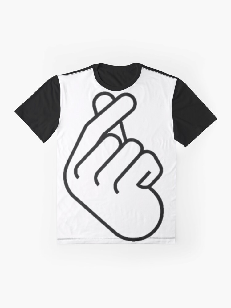 Alternate view of Korean Finger Heart Ver. 2 Graphic T-Shirt